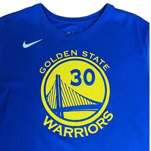 Dri-Fit Golden State Warriors Curry 30 Blue W Yellow Logo Tee Nba Mens L